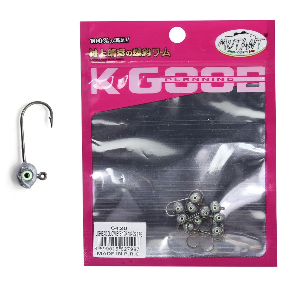 Captain 6420 Jig Head Glow Eye 10lu Paket