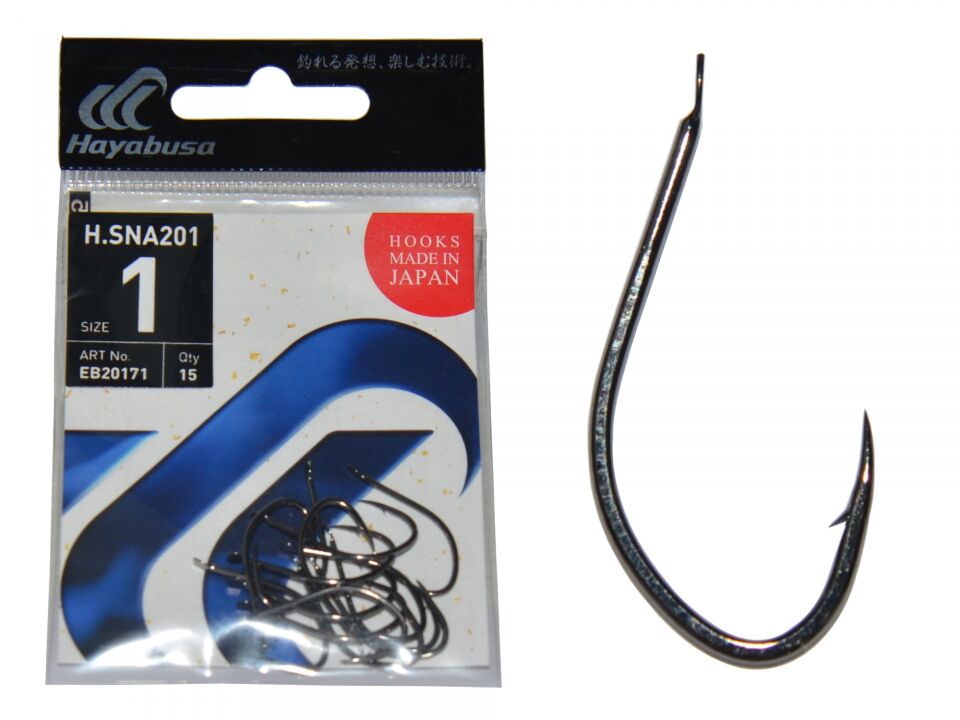 Hayabusa HSNA 201 Kısa Pala Olta İğnesi 15li Paket Black Nikel