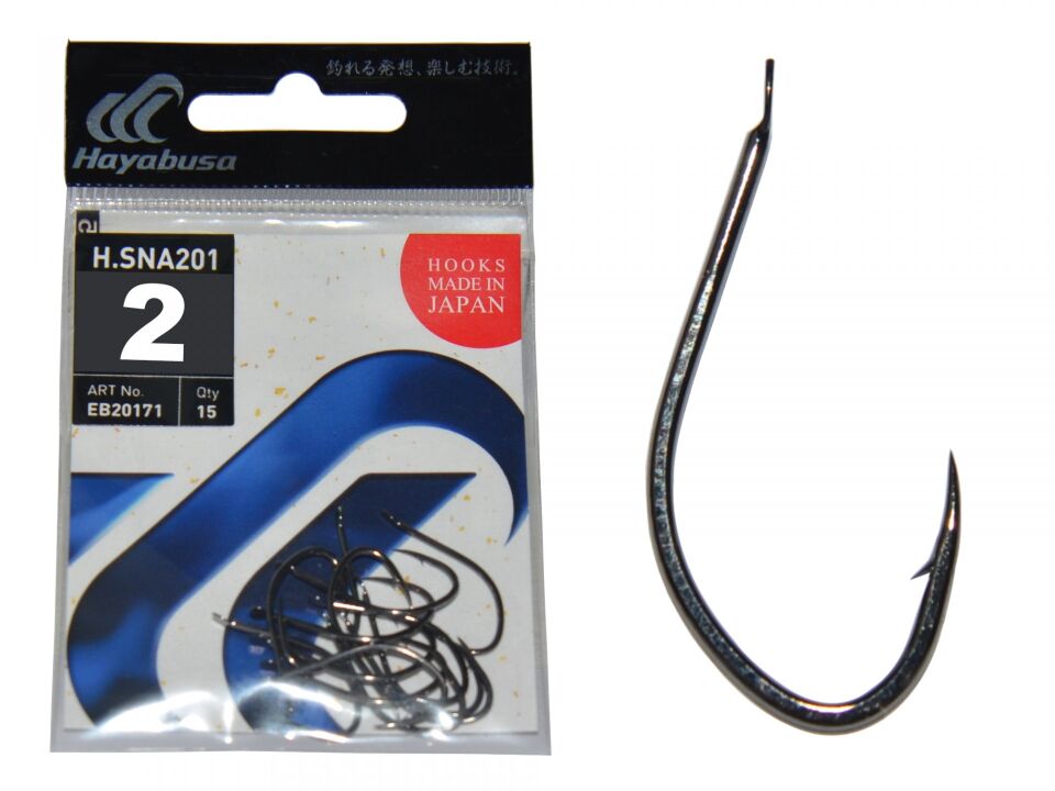 Hayabusa HSNA 201 Kısa Pala Olta İğnesi 15li Paket Black Nikel