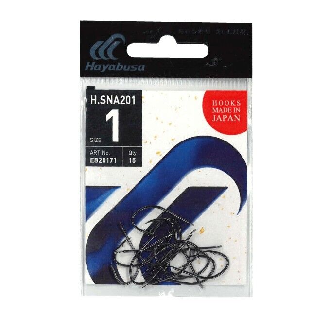 Hayabusa HSNA 201 Kısa Pala Olta İğnesi 15li Paket Black Nikel