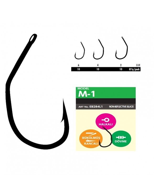 Hayabusa M1 Sazan İğnesi Dövme Teflon Black 10lu Paket