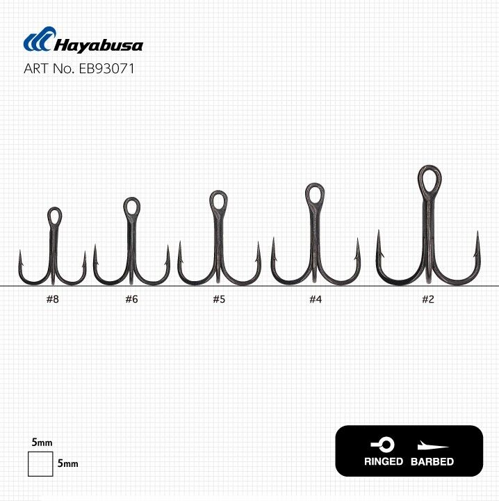 Hayabusa TBL 930 Üçlü İğne Premium 6lı Paket Black Nikel