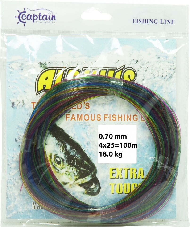 Captain Alpinus Poşet Misina 4x25 Bağlantılı 100mt Ebruli