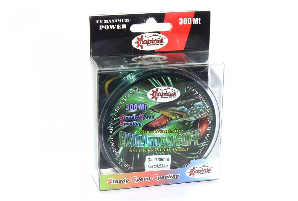 Captain Evolution Soft 300mt Monofilament Misina Yeşil