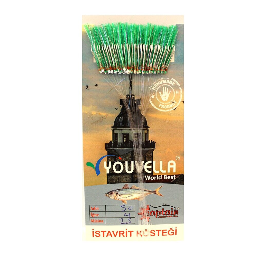 Çinekop Kösteği UV-GLOW Simli Youvella Kartonda 50 İğne 0.25mm Köstek