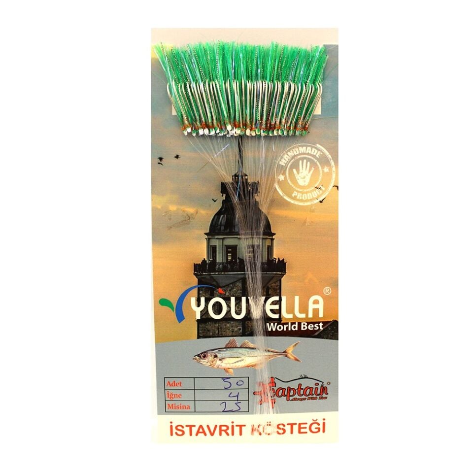 Çinekop Kösteği UV-GLOW Simli Youvella Kartonda 50 İğne 0.25mm Köstek