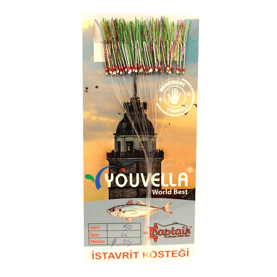 Çinekop Kösteği UV-GLOW Simli Youvella Kartonda 50 İğne 0.25mm Köstek