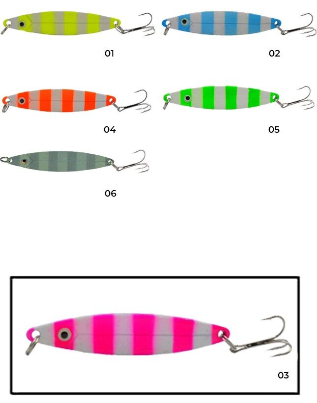 Captain 6145 Lüfer Kaşığı 20gr Zebra Glow 8cm