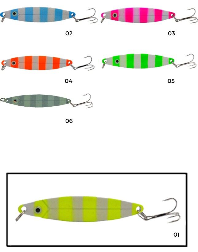 Captain 6145 Lüfer Kaşığı 20gr Zebra Glow 8cm