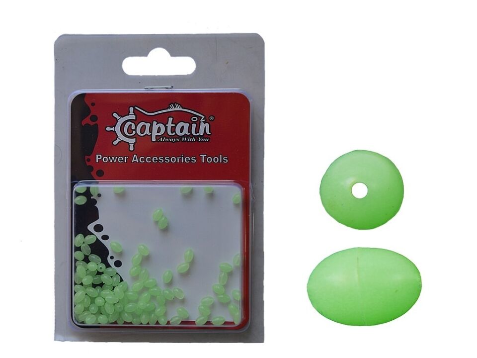 Captain  Glow Boncuk Oval Çapari ve Takım Boncuğu 100lü Paket