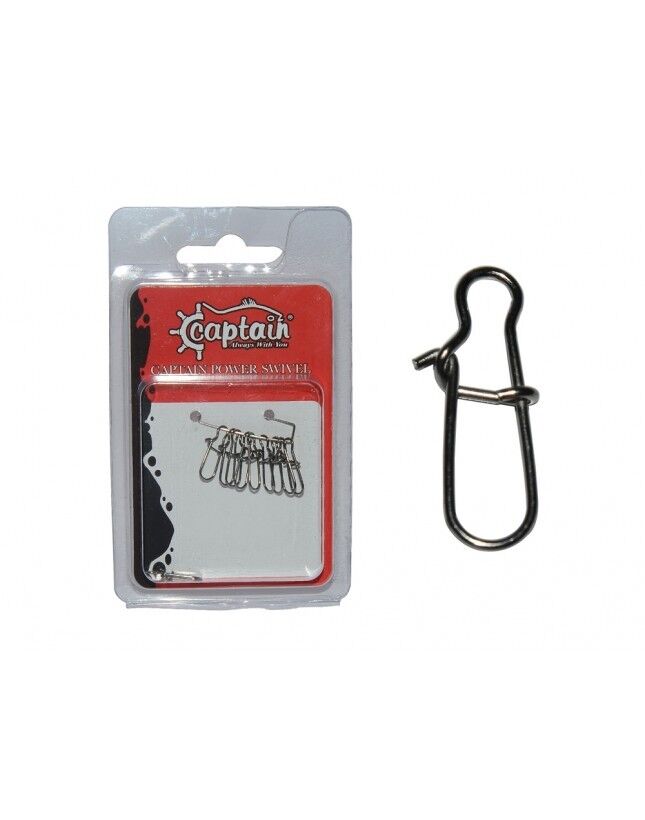 Captain 5015 Sahte Balık Klipsi Snap İnox 10lu Paket Black Nikel