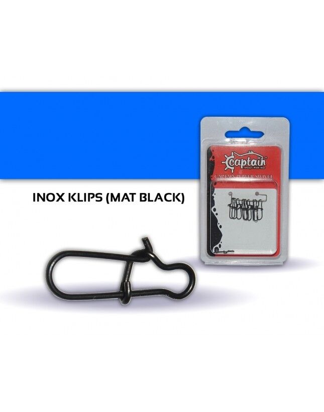 Captain 5017 Sahte Balık Klipsi Snap Strong 10lu Paket Black Nikel