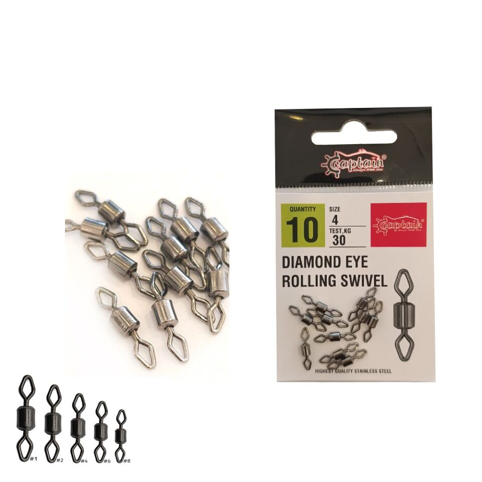 Captain 5080 Elmas Gözlü Fırdöndü 10lu Paket Black Nikel