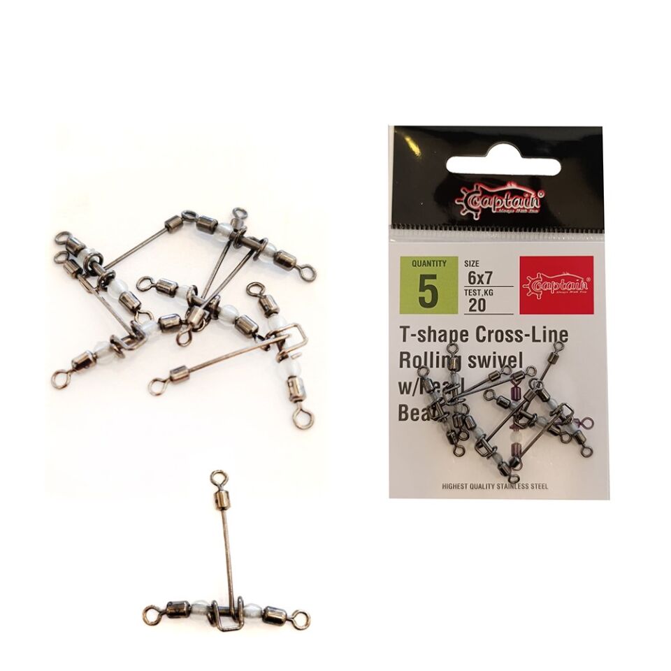 Captain 5126 Üçlü Uzun T Fırdöndü 5li Paket Black Nikel