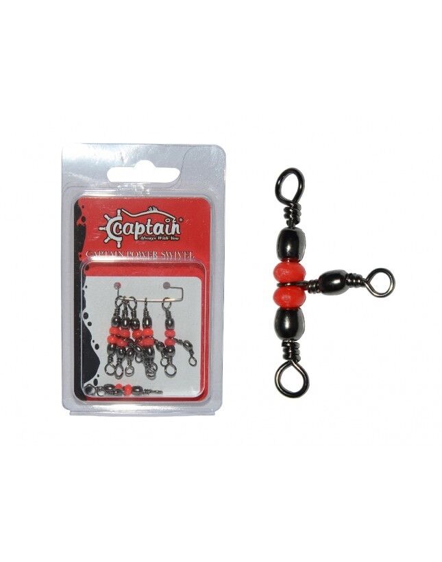 Captain 5129 Üçlü Boncuklu T Fırdöndü 6lı Paket Black Nikel