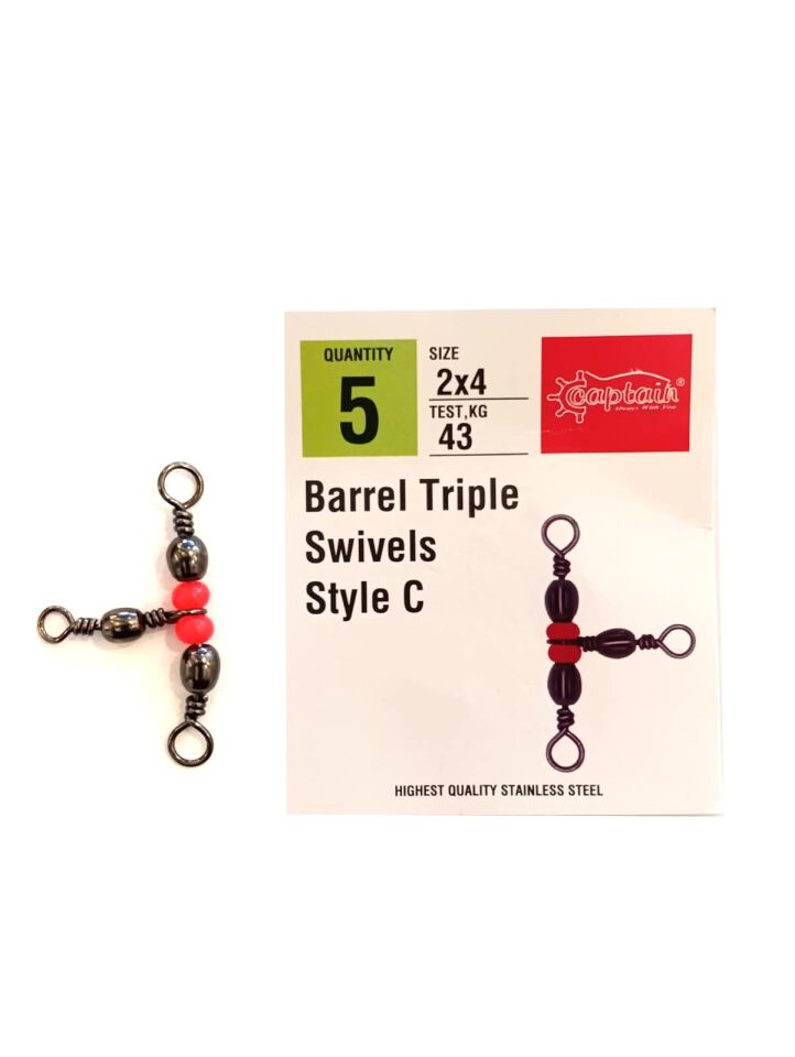 Captain 5129 Üçlü Boncuklu T Fırdöndü 6lı Paket Black Nikel