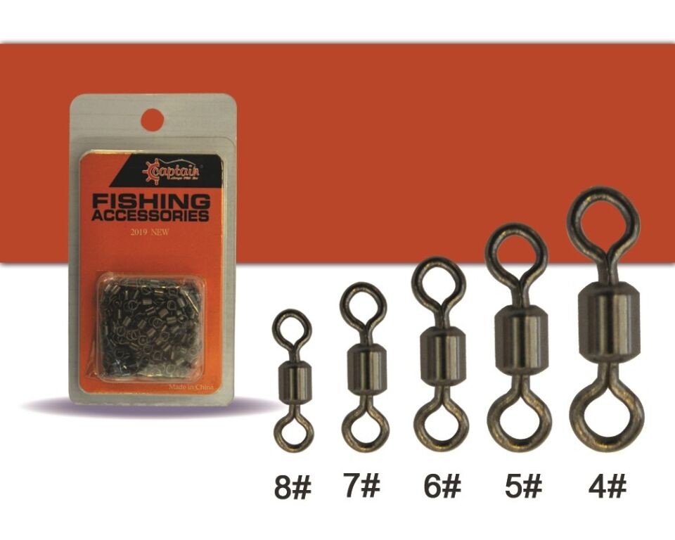 Captain 5195 Fırdöndü Rulmanlı Crane 100lü Paket Black Nikel