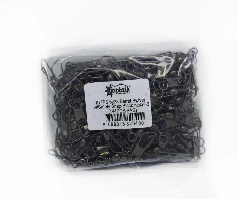 Captain 5223 Klips 144lü Paket Black Nikel