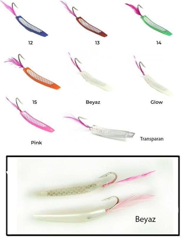 Captain 3625 Feather Jig 5cm Silikon Suni Yem 2li Paket