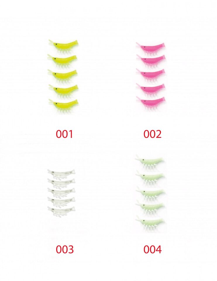Captain 3051 Silikon Karides 3.5cm Suni Yem 5li Paket
