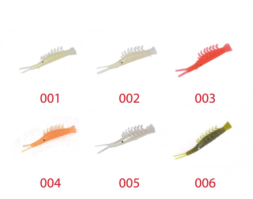 Captain 3052 Silikon Karides 6cm Suni Yem 5li Paket