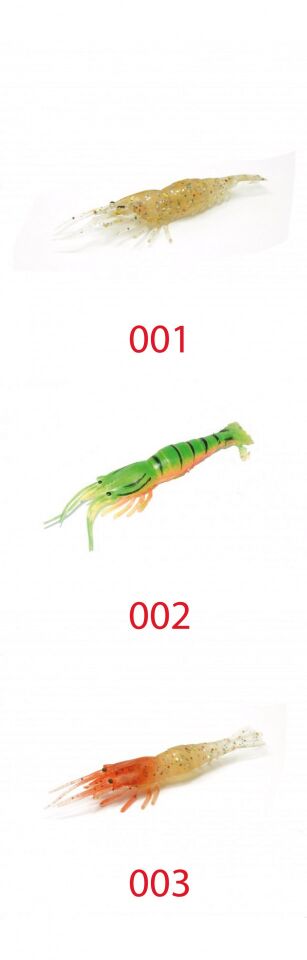 Captain 3057 Silikon Karides 6.5cm Suni Yem 5li Paket