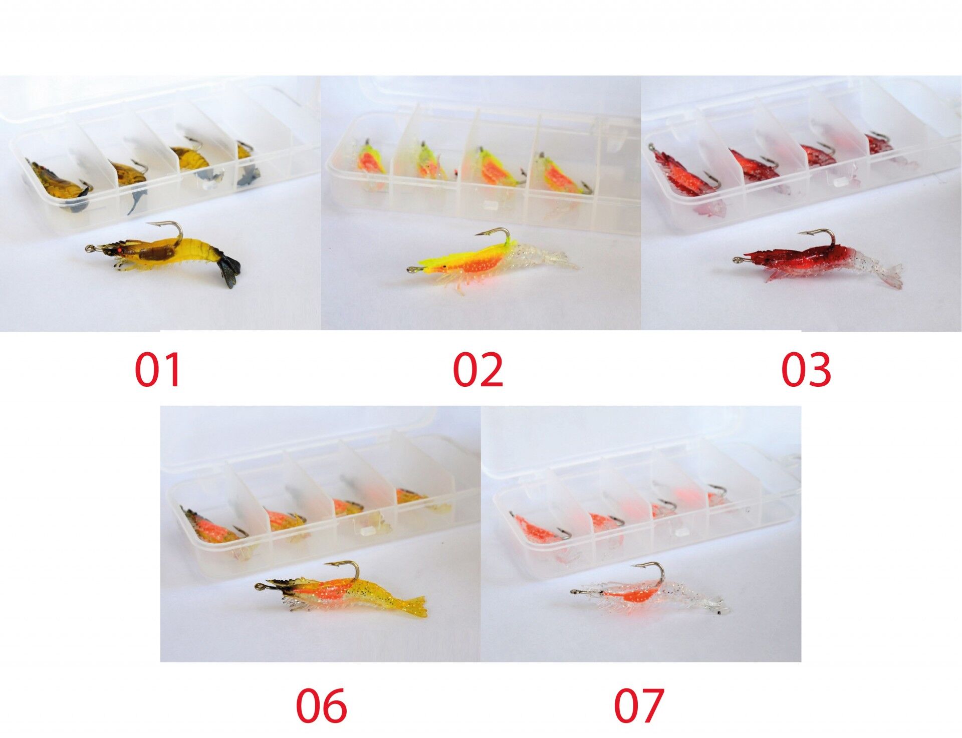 Captain 3062 Silikon Karides 5.5cm Suni Yem 5li Kutu