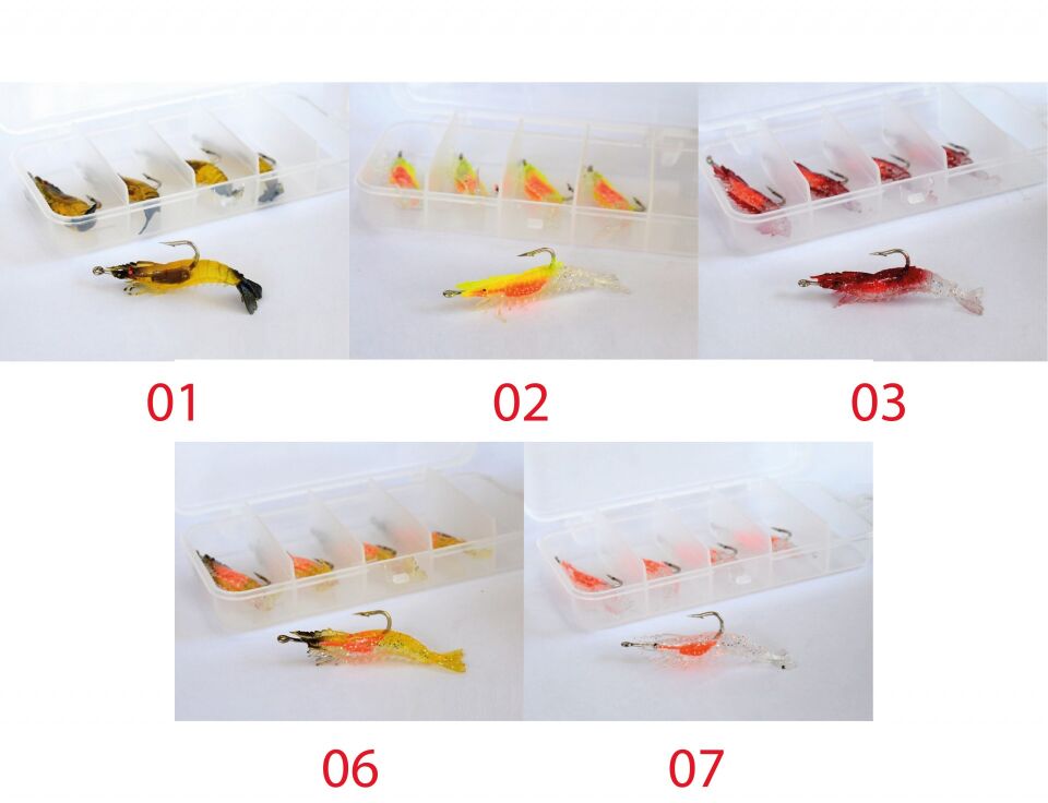 Captain 3062 Silikon Karides 5.5cm Suni Yem 5li Kutu