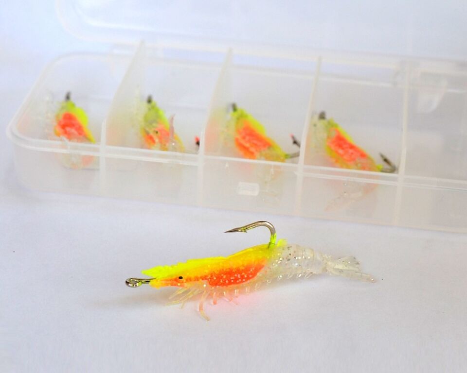 Captain 3062 Silikon Karides 5.5cm Suni Yem 5li Kutu