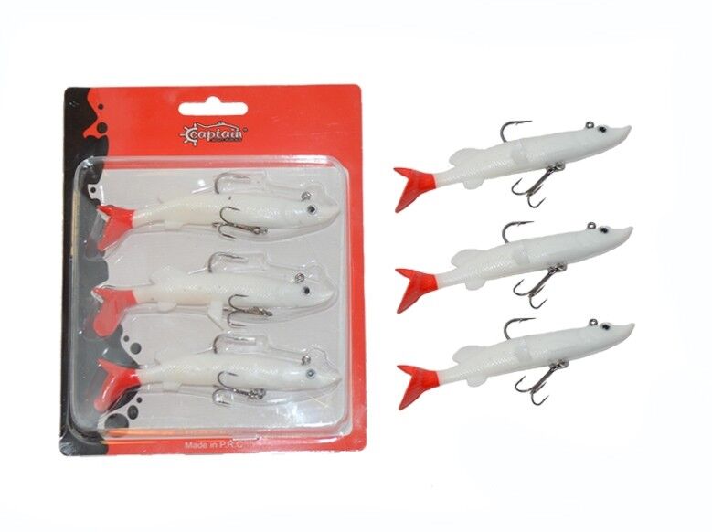 Captain 3067 Pluse Soft 12cm Turna Silikonu 3lü Set Suni Yem