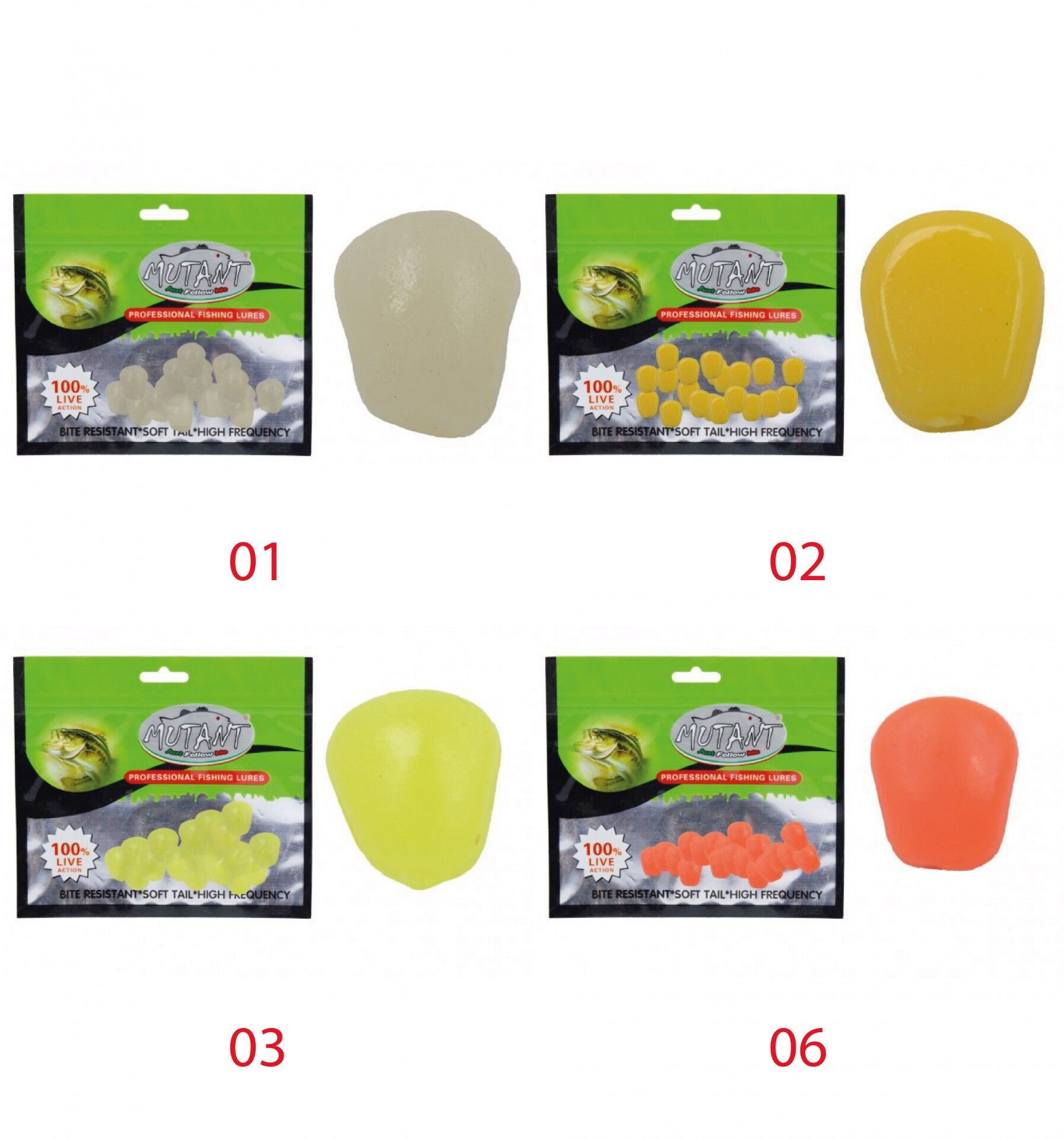 Mutant 3500 Silikon Mısır Pop Corn 1cm 20li Paket Sazan Yemi