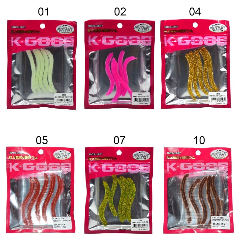 Mutant 3506 Spin Forte 7.5cm Aromalı LRF Silikon Suni Yem 5li Set