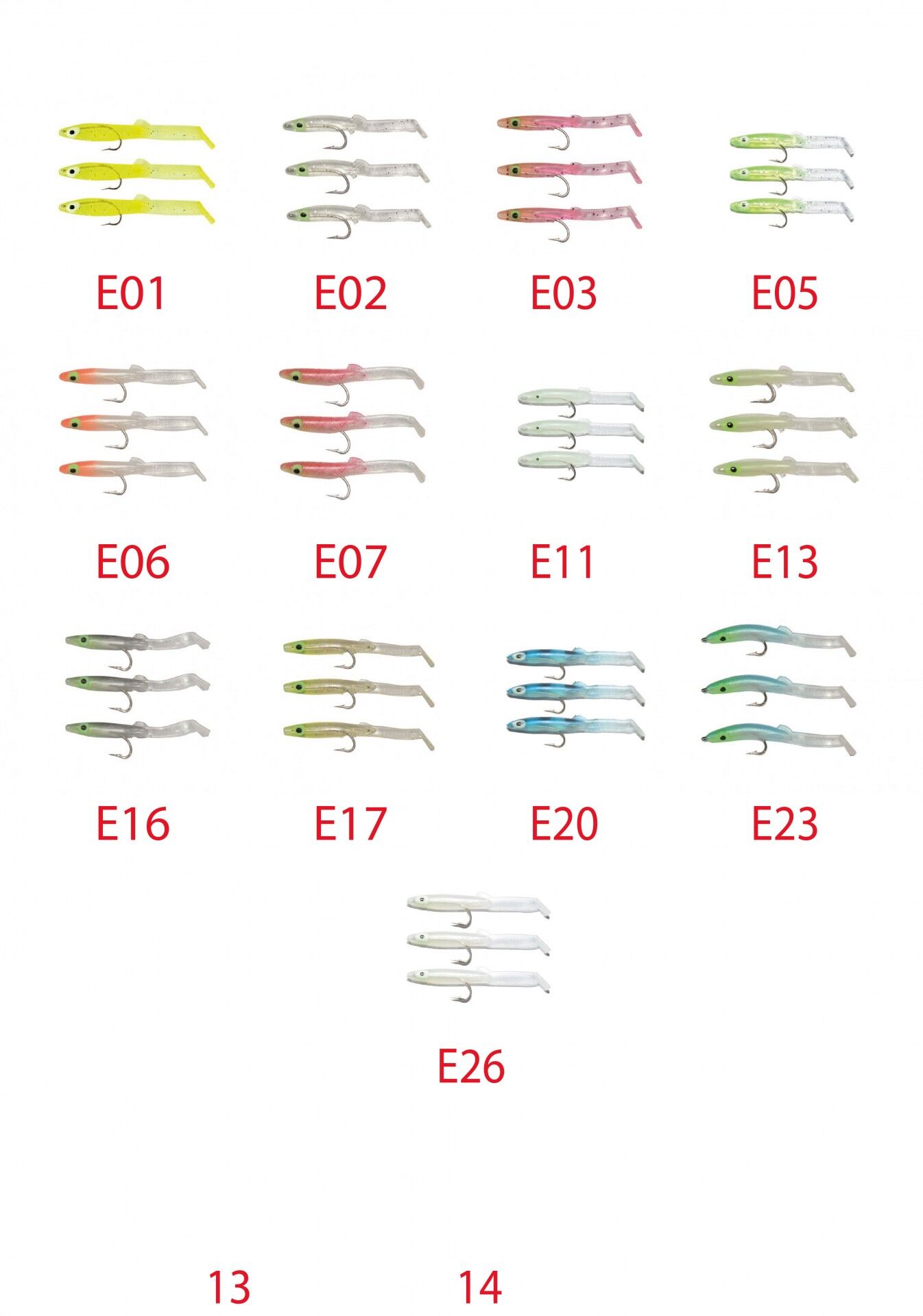 Captain 3526 Eel Fish 5cm Silikon Zargana Suni Yem 3lü Paket