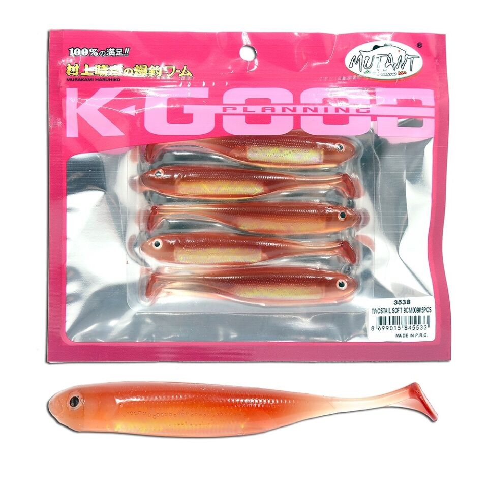 Mutant 3538 Twost Tail Flash 9cm Levrek Silikonu 5li Paket Suni Yem