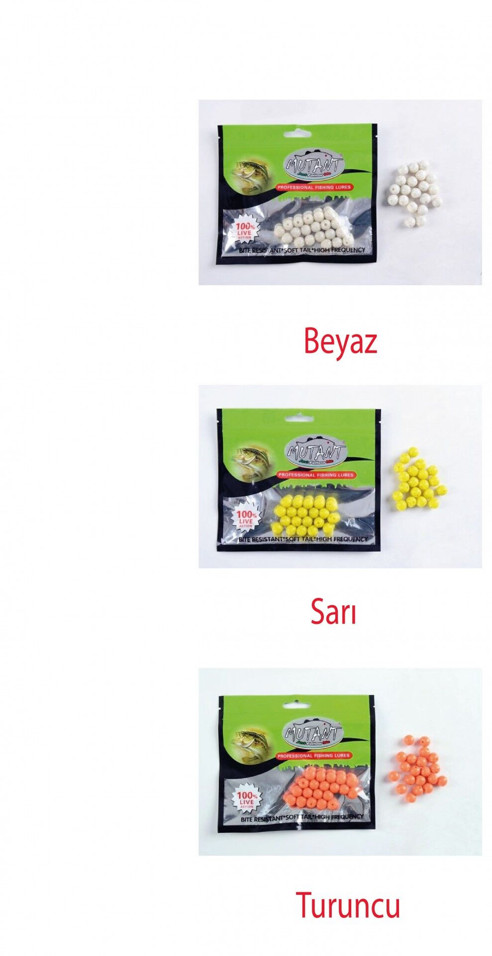 Mutant 3550 Walker Silikon Boli 20li Paket Sunİ Balık Yemi