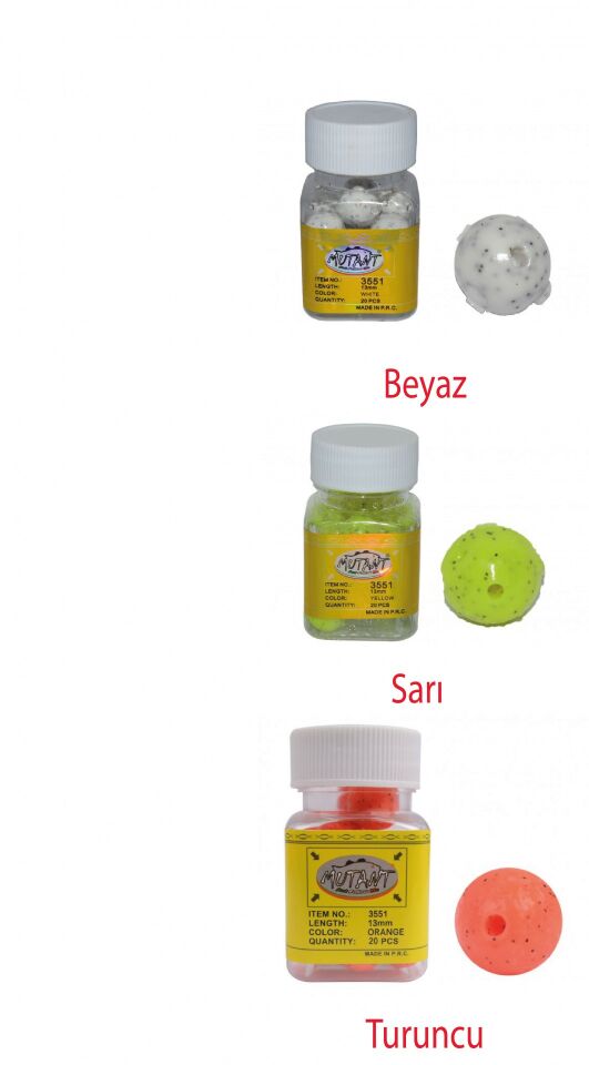 Mutant 3551 Walker Aromalı Silikon Boili 20li Kutu Suni Balık Yemi