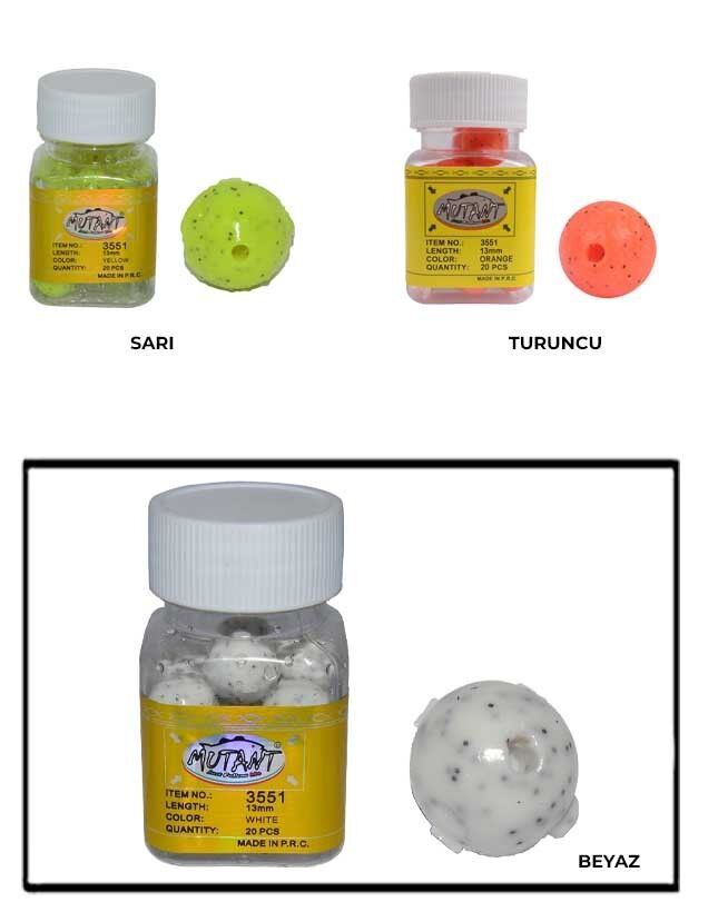Mutant 3551 Walker Aromalı Silikon Boili 20li Kutu Suni Balık Yemi