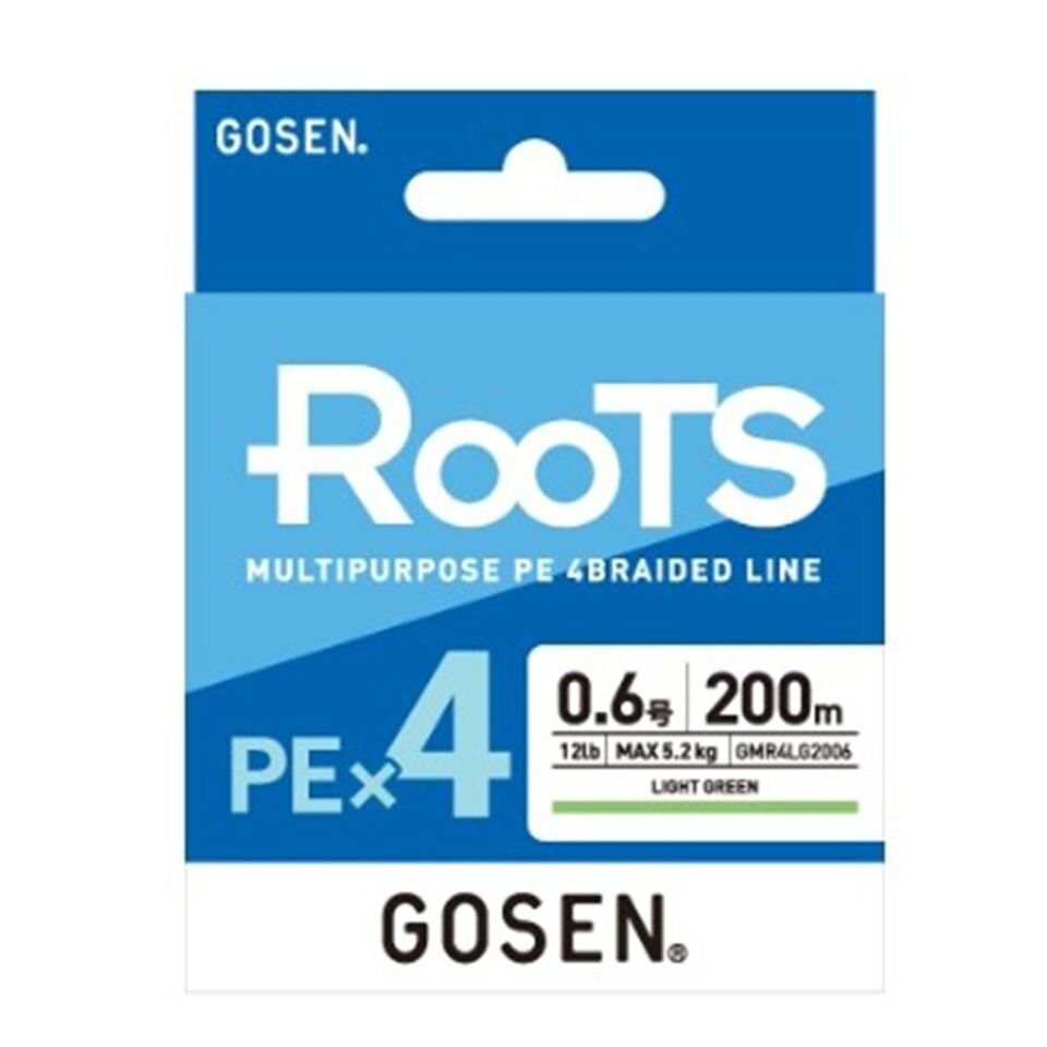 Gosen X4 Roots PE 4 Örgü Spin İpi 200mt Light Green