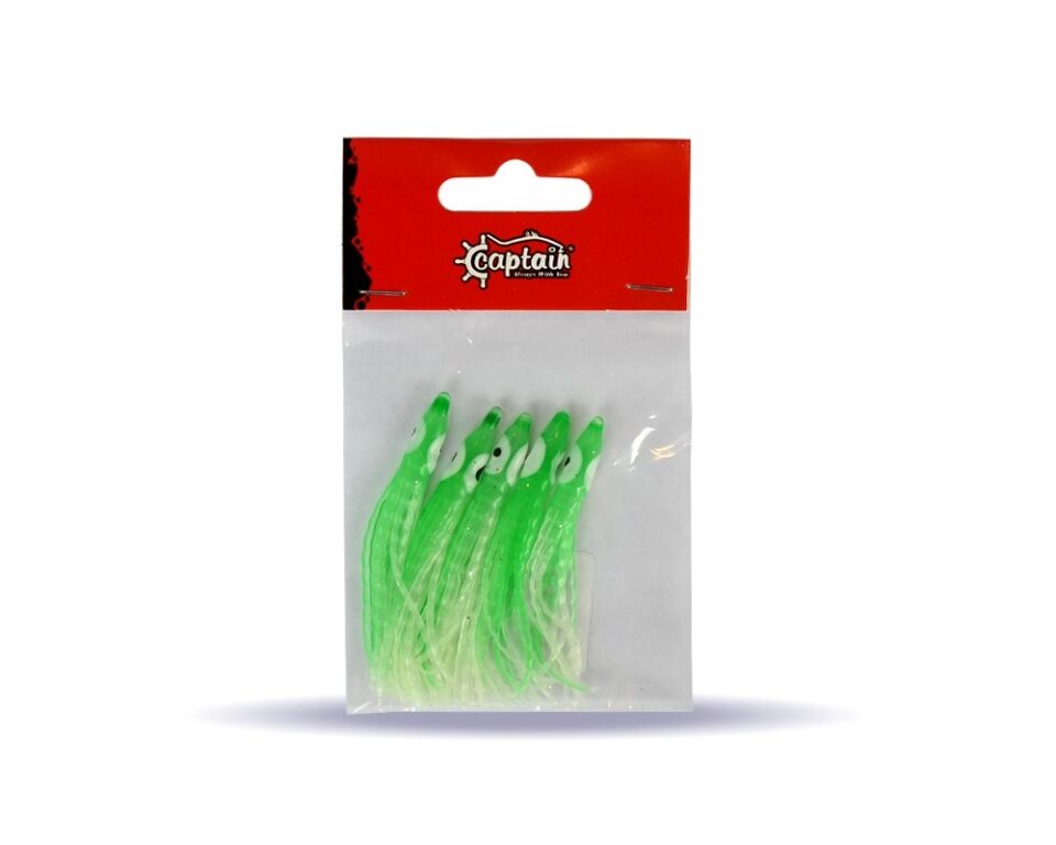 Captain 3594 Octopus Curly 6cm Ahtapot Sübye 5li Paket Suni Yem