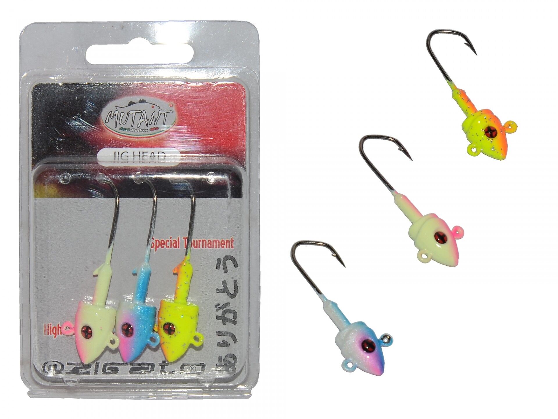 Mutant 6412 Jig Head Rigato Body 3lü Mix Set Çift Yönlü Jig Head